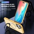 thumbnail image 4 of ELEHOLD Case for iPhone 16 Plus, Military-Grade Translucent Case with Magnetic O-Ring Stand [Compatible with MagSafe Accessory],Orange, 4 of 7