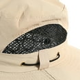 thumbnail image 4 of Xfvqtps Mens Sun Hats Solid Color Adjustable Drawstring Large Brim Sunscreen Breathable Waterproof Outdoor Multi Functional Hiking Camping Fisherman Hat Khaki, 4 of 8
