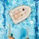 thumbnail image 1 of Tabla de surf inflable para niños, juguete acuático divertido de 78 x 54 cm para fiestas en la piscina y el salón. Oso, 1 of 8
