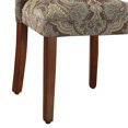 thumbnail image 5 of Fabric Upholstered Wooden Parson Chair with Paisley Print Multicolor Set of Two, 5 of 7