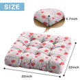 thumbnail image 6 of Flowers & Strawberry Floor Pillow&nbsp;– 22x22 Inch Square Cushion, Dutch Velvet, Kawaii Red Berry Design for Yoga, Tatami & Lounge, 6 of 6