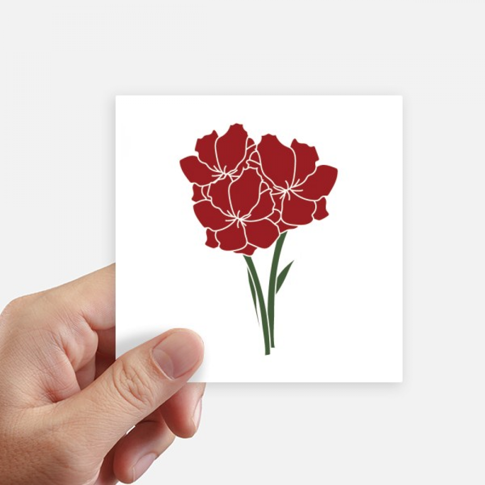 carnation flower sticker square waterproof stickers wallpaper car decal
