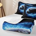 thumbnail image 4 of Feelyou Lightning Football Twin Quilt Set for Boys, Sport Ball Twin Coverlet Set, Blue Black, 2pcs, 4 of 7