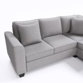 thumbnail image 6 of Harper & Bright Designs Modern Sectional Sofa Upholstered U-shaped Couch with 3 Pillows for Living Room Apartment, 6 of 8