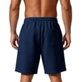 thumbnail image 4 of Sewkxo Men's Baggy Sweat Shorts 7" Cotton Summer Athletic Casual Shorts with Pockets,Navy L, 4 of 8