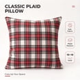 thumbnail image 2 of Christmas Tartan Plaid Throw Pillow 18x18 Inch Filled Decorative Cushion Holiday Red Green Plaid Pillow for Sofa Couch Living Room Home Decor, 2 of 6