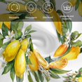 thumbnail image 6 of Summer Lemons Cloth Napkins, Modern Yellow Fruit Flower Blue Ethnic Plaid Washable and Reusable Dinner Napkins Set of 4, Table Napkin for Kitchen Party Birthday Wedding Hotel Housewarming 20"x20", 6 of 9