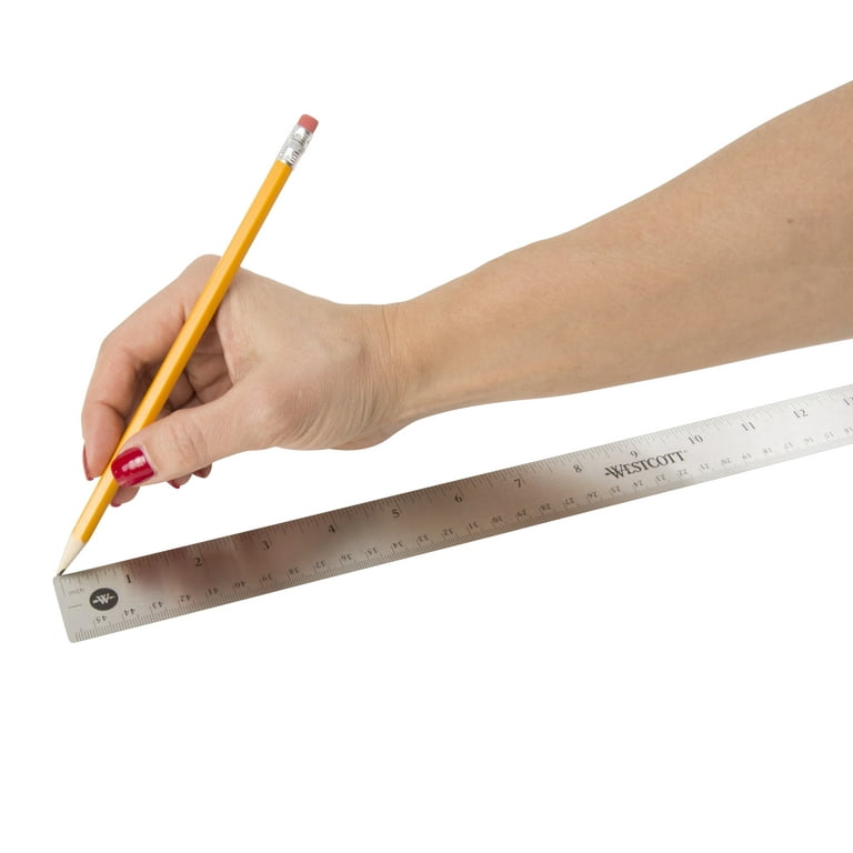 Precison Metal Ruler 18 Inch - Stainless Steel Corked Backed Ruler | Carpet  DIY Tools