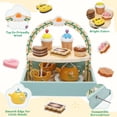 thumbnail image 3 of JoyStone Wooden Tea Party Set for Toddlers, Pretend Play Tea Sets for Kids with Storage Cupcake Stand, Wooden Toys Gifts for Girls & Boys（19PCS), 3 of 8