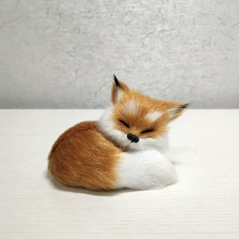 Stuffed Animal Plush Figure Toy Fox Super Realistic Lifelike Fox for  Children 