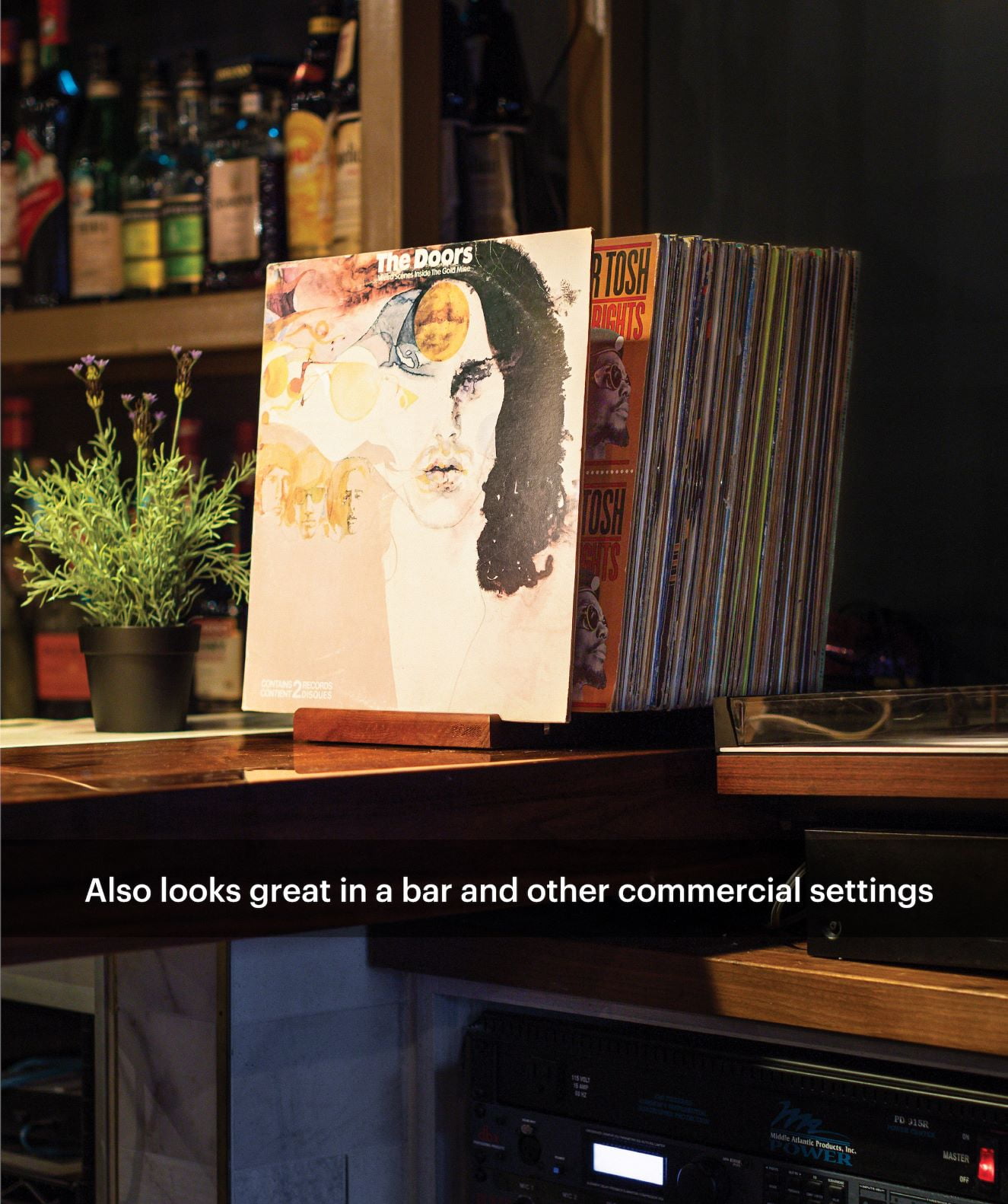 Support En Bois Pour Vinyles - Présentation Et Rangement D'albums - Design Sobre Et Durable (environ 13,3x18x22,2 Cm) - 8