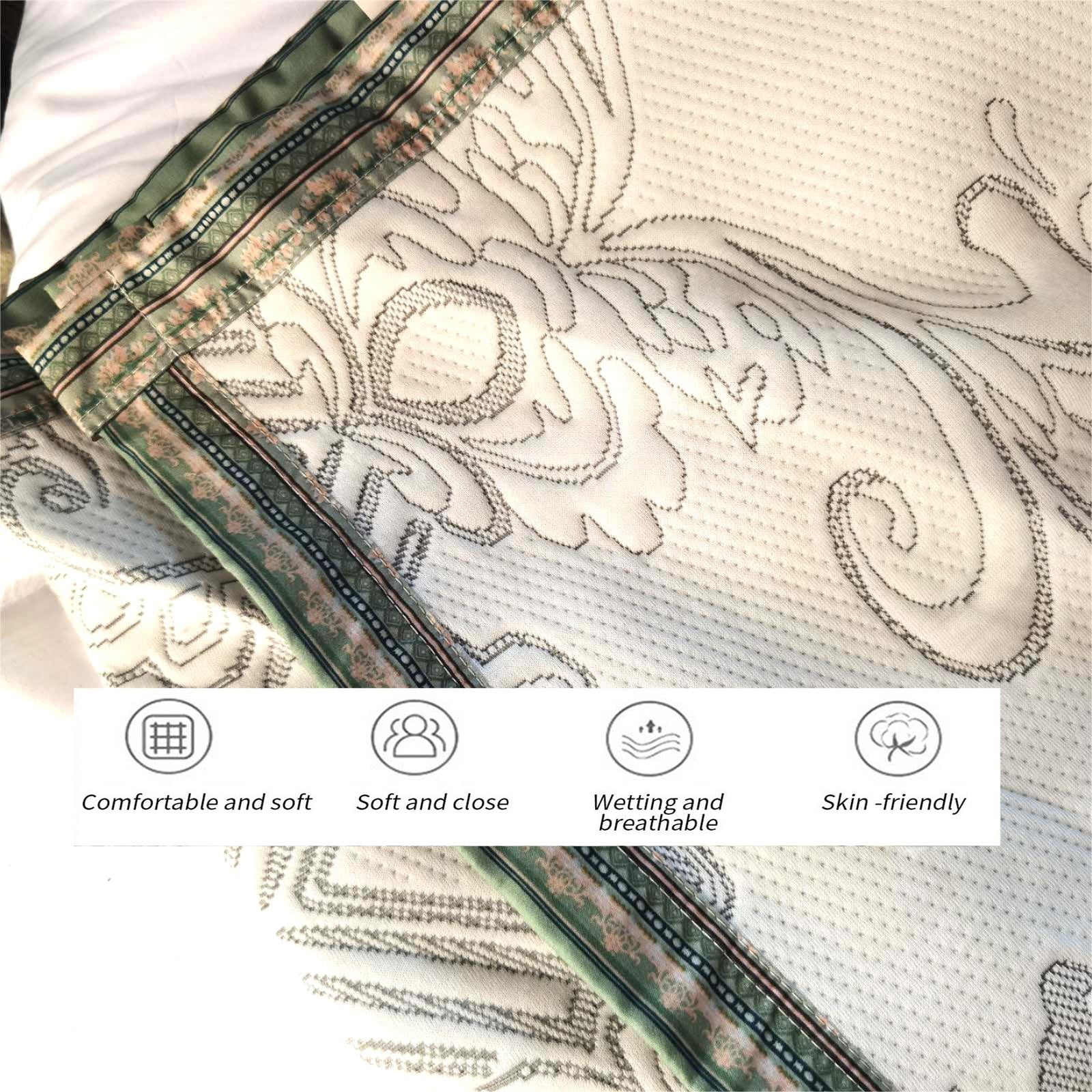 Taicans Stone-Washed Bedspreads Ultra-Soft Microfiber Modern Style Quilted Flower Pattern Bedspread Quit,Summer Quilt Lightweight Microfiber Bedspread Queen Size 43"x59" Beige