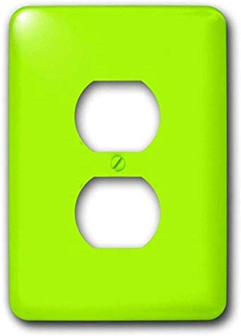 3dRose lsp_204769_6 Print Of Bright Lime Light 2 Plug Outlet Cover 