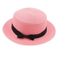 thumbnail image 4 of Sombrero Fedora Yinane con lazo para mujer Rosado, 4 of 5