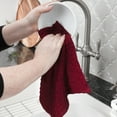 thumbnail image 4 of RITZ Royale Collection 100% Combed Terry Cotton, Kitchen Dish Cloth Set, 3-Pack, Solid, Paprika, 4 of 6
