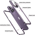 thumbnail image 4 of KOMI 360° Full Body Case Compatible with iPhone 16 Pro Clear Case with Lock and Screen Protector Camera Protector Clear Double Sided Glass Magnetic Aluminium Alloy Bumper Case, Gray, 4 of 6
