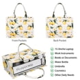 thumbnail image 2 of Large Capacity Tote Bag,Yellow Lemon Fruits White Pattern Handbag Fashion Luxury Tote Bag,15.7"x13"x 5.1" Inches,Laptop Compatible, 2 of 6
