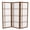 Walnut, variant on 4 ft. Tall Japanese Design Double Cross Lattice Screen - White - 3 Panels
