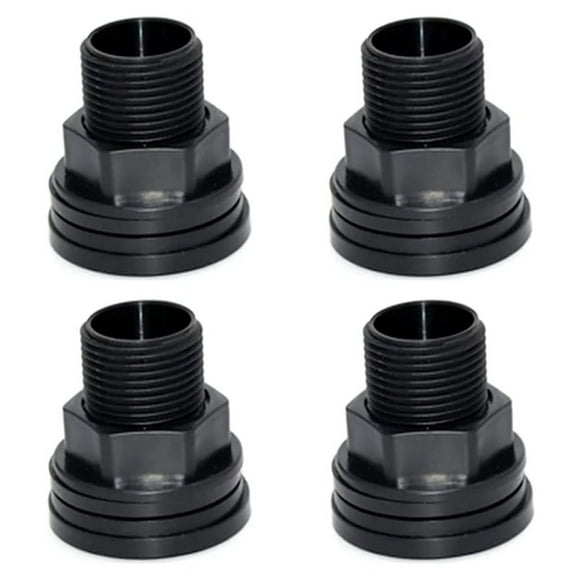 PVC Bulkhead Fitting Double Threaded Bulkhead Water Tank Connector for Rain Barrels Aquariums Water Tanks Tubs Pools