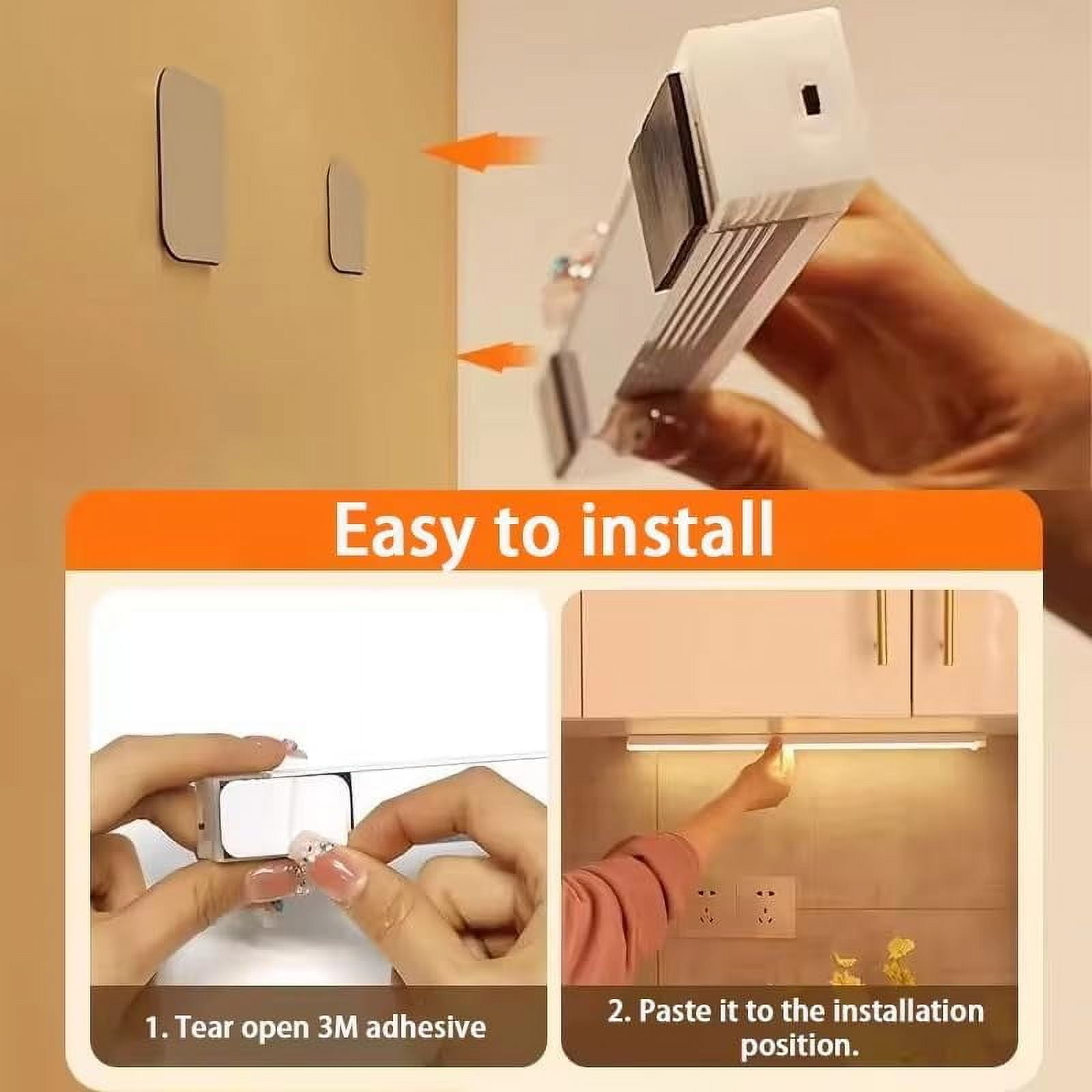 Punch-free Smart Sensor Magnetic Rechargeable LED Lights, 8Pack Motion Sensor Light Indoor, Stick-on Anywhere Wireless Closet Lights for Kitchen Cabinet, Stairs, Wardrobe