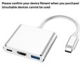 thumbnail image 1 of HUB 3 en 1 USBC3.0 tipo c a HDMI, estación de acoplamiento compatible con USB 3,0, carga 4K, adaptador divisor para MacBook Air Pro Samsung, 1 of 4