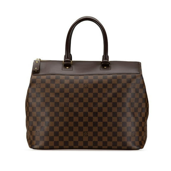 Pre-Owned Louis Vuitton Damier Greenwich PM Boston Bag N41165 Brown PVC Leather... (Good)
