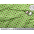 thumbnail image 2 of Soimoi Green Moss Georgette Fabric Check & Christmas Cookies Food Printed Craft Fabric by the Yard 42 Inch Wide, 2 of 3