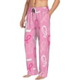 thumbnail image 2 of Easygdp Breast Cancer Awareness (3) Men's Pajama Pant, Sleep Elastic Waistband Lounge Pants - Large, 2 of 9