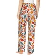 thumbnail image 3 of Daiia Colorful Maple Leaves Women's Sleep Pant with Pockets and Drawstring,Pajama Pants-X-Large, 3 of 9