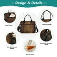 thumbnail image 3 of FORMRS Insulated Lunch Bag Unisex Large Capacity with Shoulder Strap, Wood Grain, 3 of 6