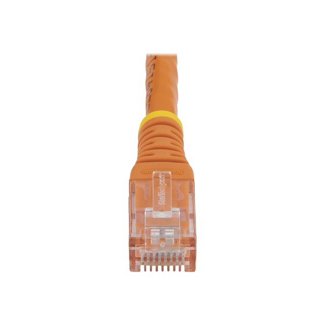 StarTech.com 6ft CAT6 Ethernet Cable, 10 Gigabit Molded RJ45 650MHz 100W PoE Patch Cord, CAT 6 10GbE UTP Network Cable with Strain Relief, Orange, Fluke Tested/Wiring is UL Certified/TIA - Category 6 - 24AWG (C6PATCH6OR) - Patch cable - RJ-45 (M) to RJ-45 (M) - 6 ft - UTP - CAT 6 - molded - orange - for P/N: ST2000SPEXI, USB31000SPTB, USB31000SPTW, USB32000SPT