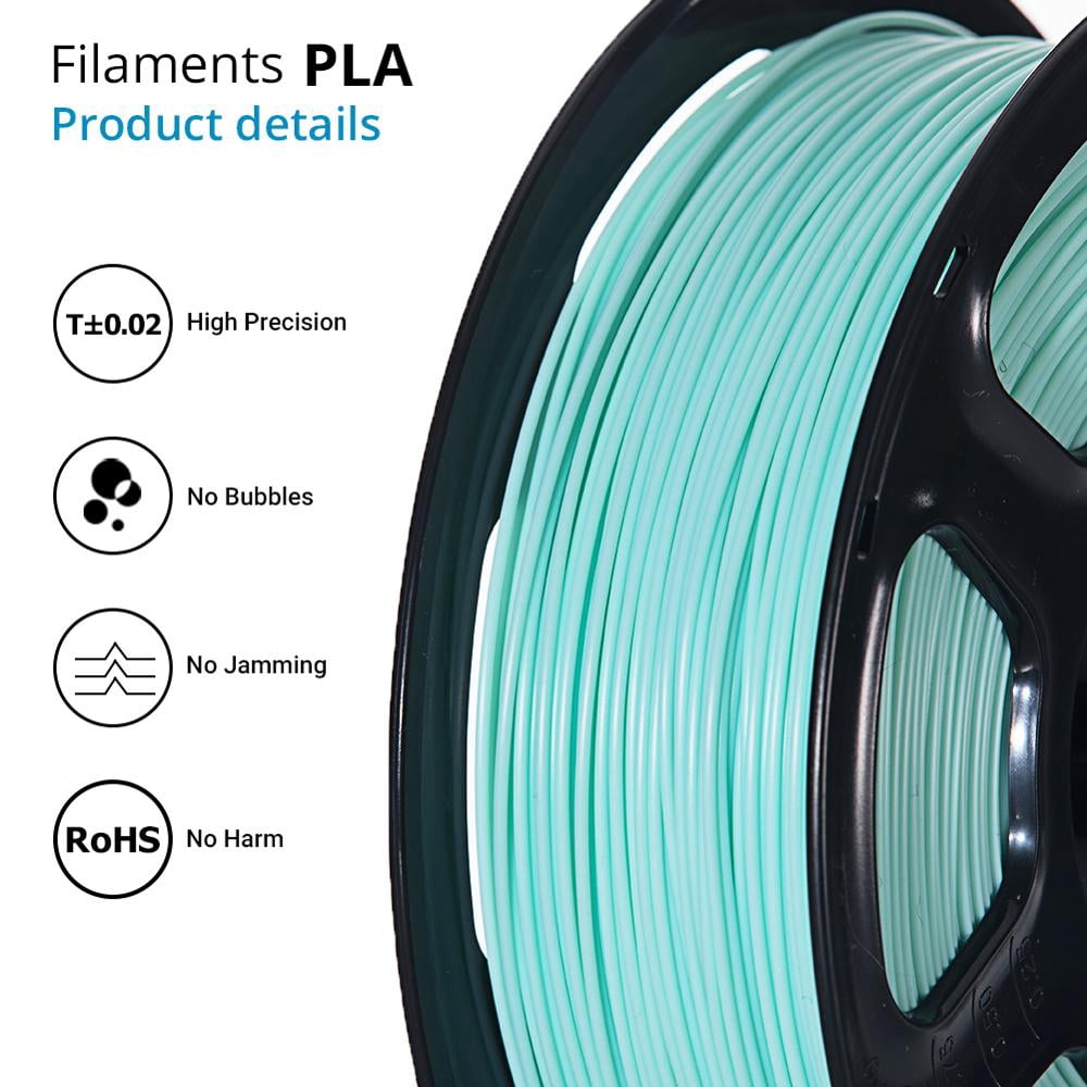 1KG Spool Mint Green Color PLA Plastic Filament for 3D Printer 1.75mm 3D Printing Materials Supplies