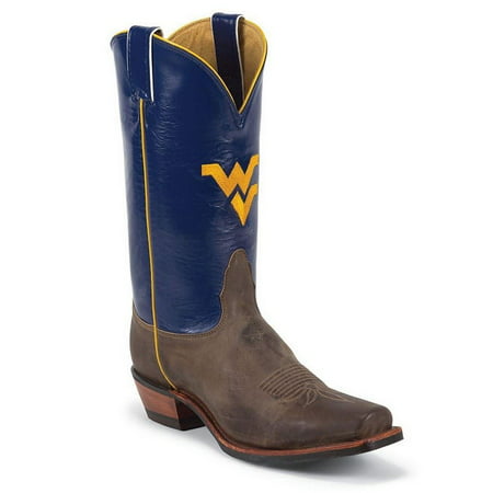 Nocona MDWV21 Mens West Virginia Blue/Tan Vintage Cowhide Branded College (Best Exotic Skin Boots)