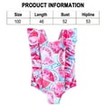 thumbnail image 2 of Laklulu Girls' swimwear Girls bathing suit Girls Swimsuit One Piece Ruffle Bathing Suit Girls Swimwear Print one piece swimsuit for girls, 2 of 5