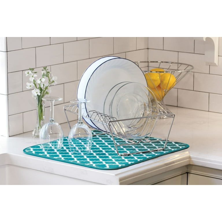 Dish Drying Mat,absorbent Microfiber Dishes Drainer Mats For Kitchen Counter  Size 20x15 Inch,dish