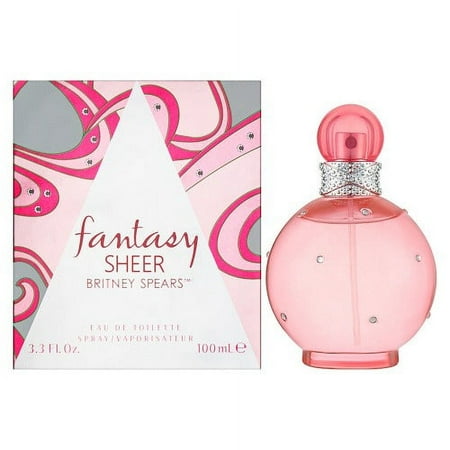 FANTASY SHEER BRITNEY SPEARS EDT Spray 3.4 oz for Women - Lily-of-the-Valley, Water Lily, Iris, White Musk, Cupcake - Indulge in a Scented Fantasy
