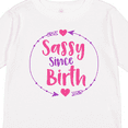 thumbnail image 4 of Inktastic Sassy Since Birth, Sassy, Sassy Girl, Arrow, Hearts Girls Long Sleeve Toddler T-Shirt, 4 of 5