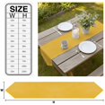 thumbnail image 3 of Yellow Table Runner Linen Burlap Table Runner 108 Inches Long Modern Minimalist Solid Color Art Dresser Scarves for Kitchen Island Coffee Dining Room Party Wedding Banquet Holiday Decoration 13"x108", 3 of 8