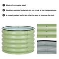 thumbnail image 2 of BPS Galvanized Metal Raised Garden Bed Kit, 2Pcs 2x2x1.4 ft Round Outdoor Planter Boxes for Vegetables Flowers, Green, 2 of 5