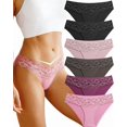thumbnail image 1 of ¿Qué es la ropa interior sin costuras para mujeres? Bragas de bikini sexys invisibles de encaje para damas de corte alto Hipster invisible descarado, 1 of 5