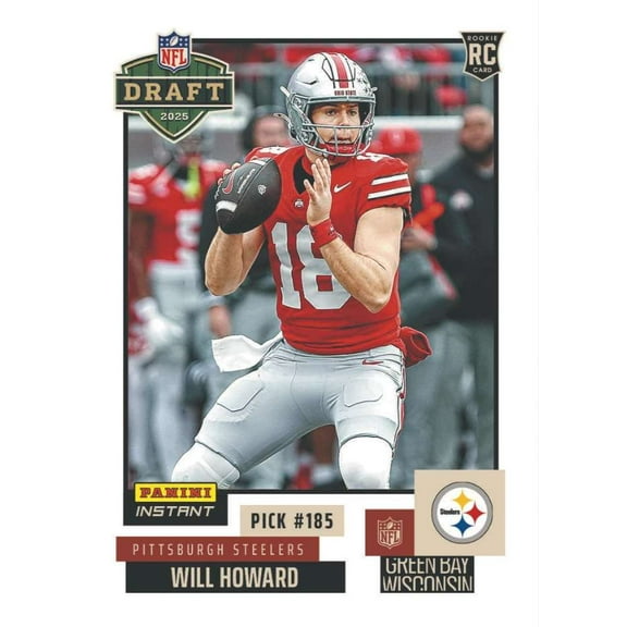 NFL 2025 Instant Draft Night Football   Will Howard #38 (Rookie)