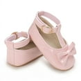 thumbnail image 6 of Otqutp Casual Flower Girls Dance Shoes Toddler Kids Girls Soild Bowknot Princress Shoes Soft Sole The Floor Barefoot Non Slip First Walkers Prewalker Shoes, 6 of 8