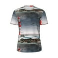 thumbnail image 5 of Wukai 3d Lighthouse in the Surf Print Men's Short-Sleeved Mesh T-Shirt,Quick-Dry Short Sleeve Workout T-Shirt-Medium, 5 of 8