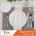 thumbnail image 6 of 48 Pcs Stainless Steel Flatware Set,Dishwasher Safe,Hand Wash,Silver, 6 of 6