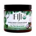 thumbnail image 1 of Exfoliante de azúcar con infusión de aceite de coco orgánico de Fiji para rostro y cuerpo, 20 onzas (20 onzas (paquete de 1) menta verde de árbol de té), 1 of 5