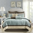 thumbnail image 3 of 9 Piece Charmeuse Comforter Set-Color:Blue,Size:King, 3 of 5