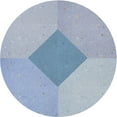thumbnail image 1 of Ahgly Company Indoor Round Patterned Steel Blue Novelty Area Rugs, 5' Round, 1 of 6