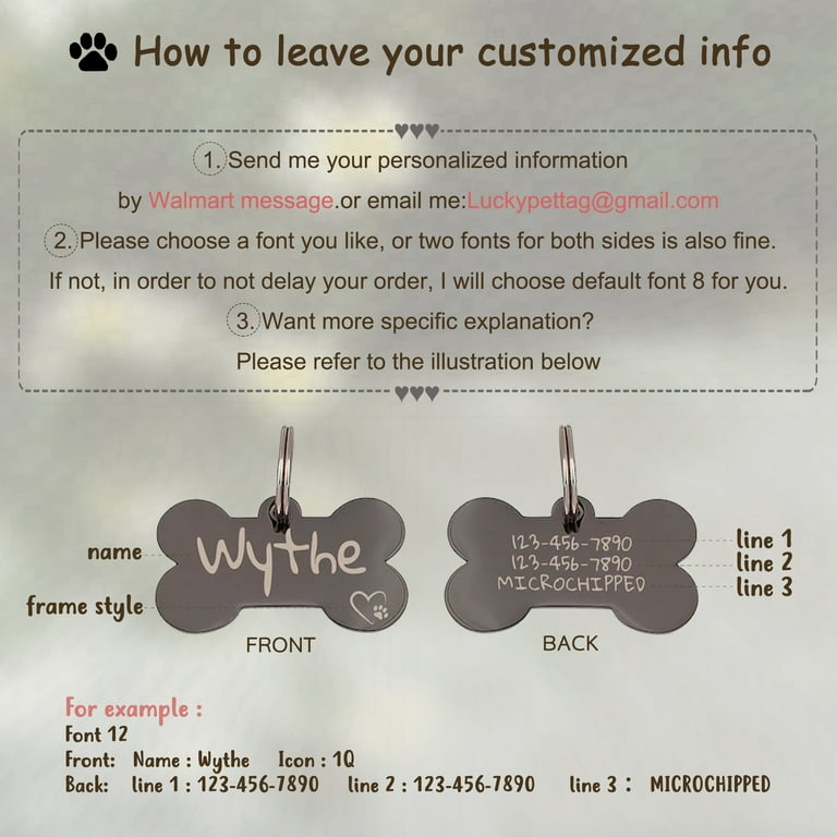 Funny dog tag clearance messages