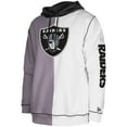 thumbnail image 2 of Men's New Era  Silver/White Las Vegas Raiders Third Down Split Raglan Pullover Hoodie, 2 of 3