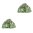 thumbnail image 3 of Yuarrent Ducha Gorros de baño Estampado de flores Impermeable Elástico Ajustable Gorro Largo Sombrero corto Accesorios de salón Banana tree Banano 2Conjunto, 3 of 6